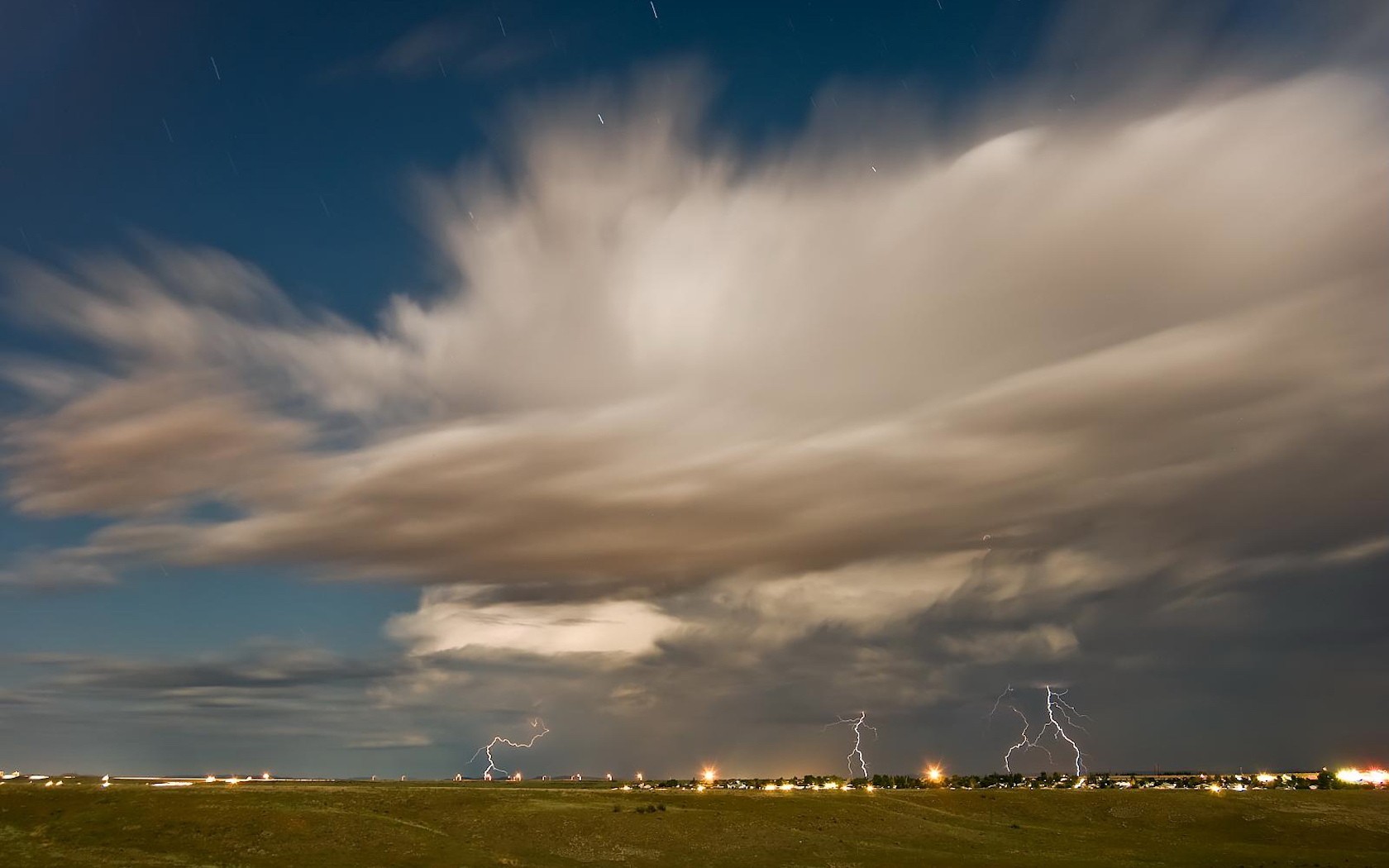 clouds the storm lightning