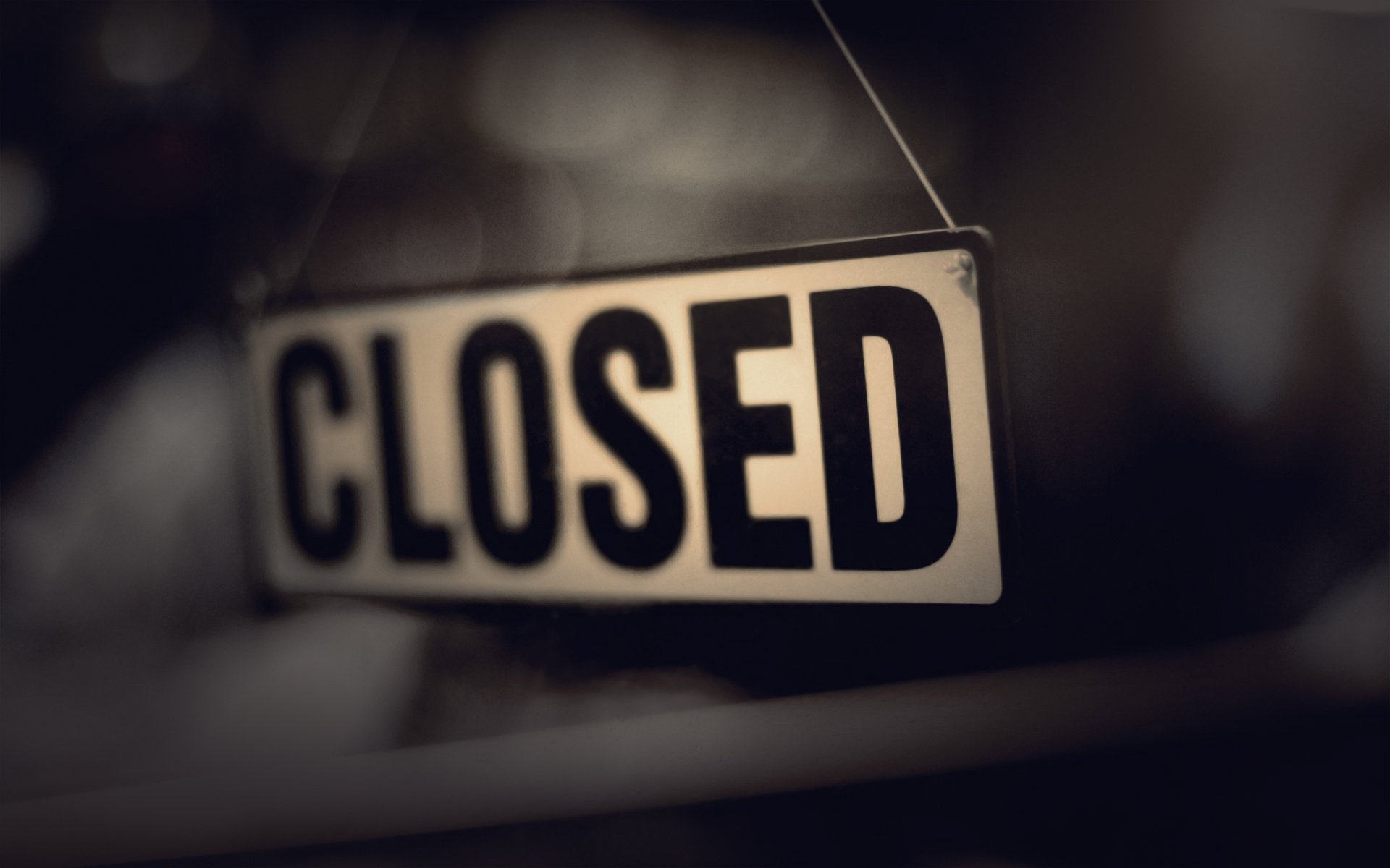 closed closed sign bokeh sign lettering bokeh inscription 1920x1200