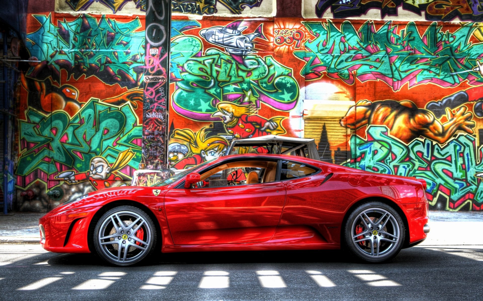 ferrari graffiti muro