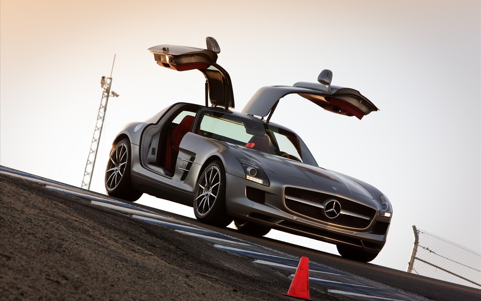 mercedes sls авто машины дорога двери мерседес