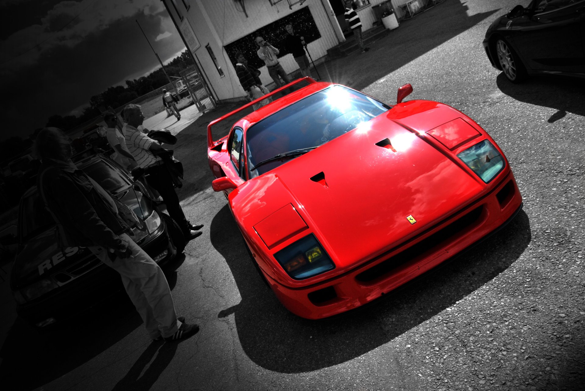 ferrari f40 черно-белое феррари