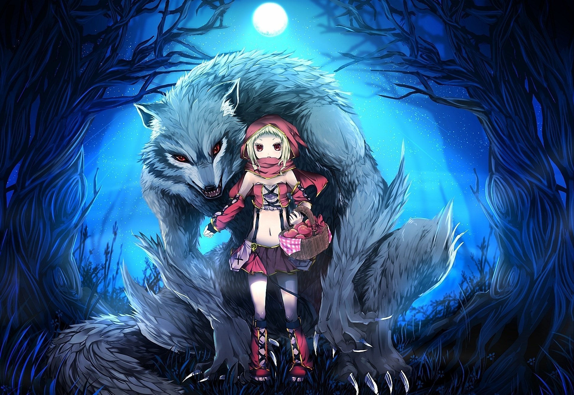 lulu stagione lupo ragazza arte little red riding hood