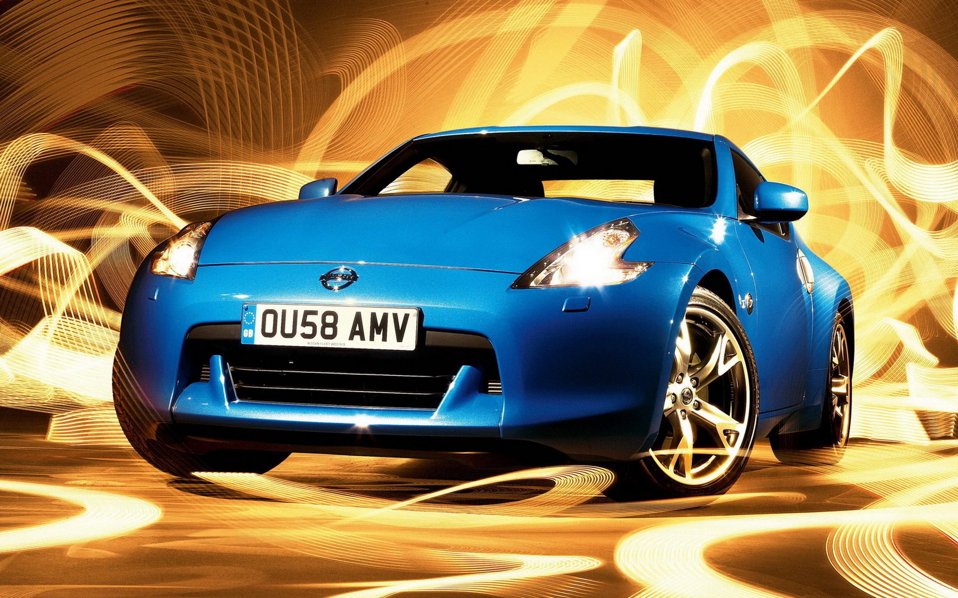 auto nissan blue dream nissan 370z abstrakcja