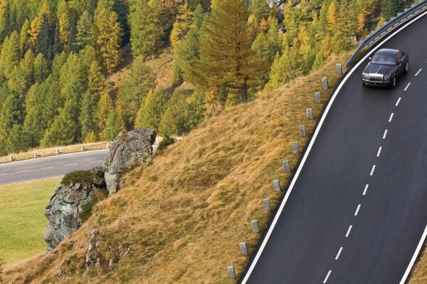 Schöne Natur aus dem Auto für eine gute Landschaft