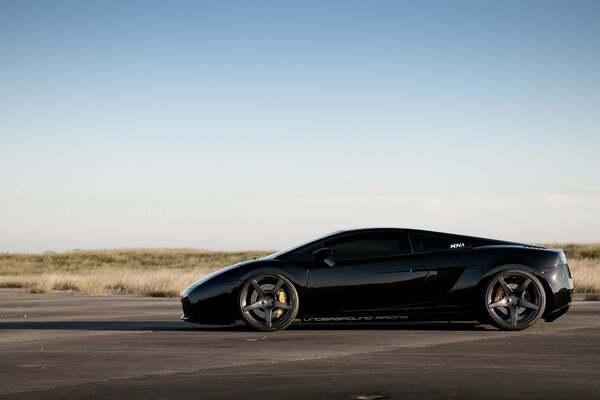 Black Lamborghini Gallardo tuned