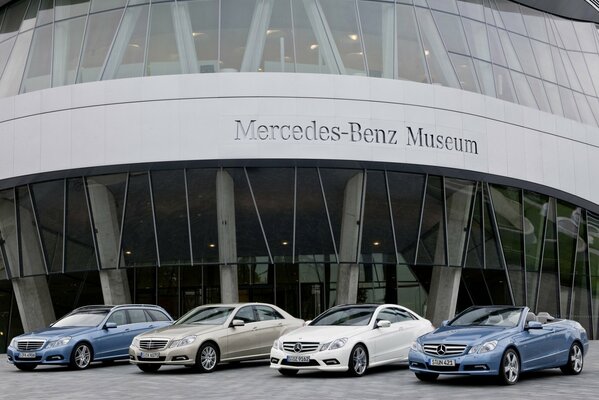 Exhibition of cars at the Mercedes-Benz Museum