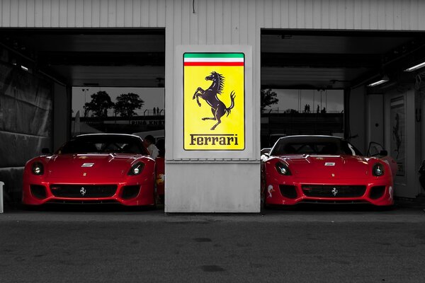 Foto roter Ferrari 599xx im Kasten