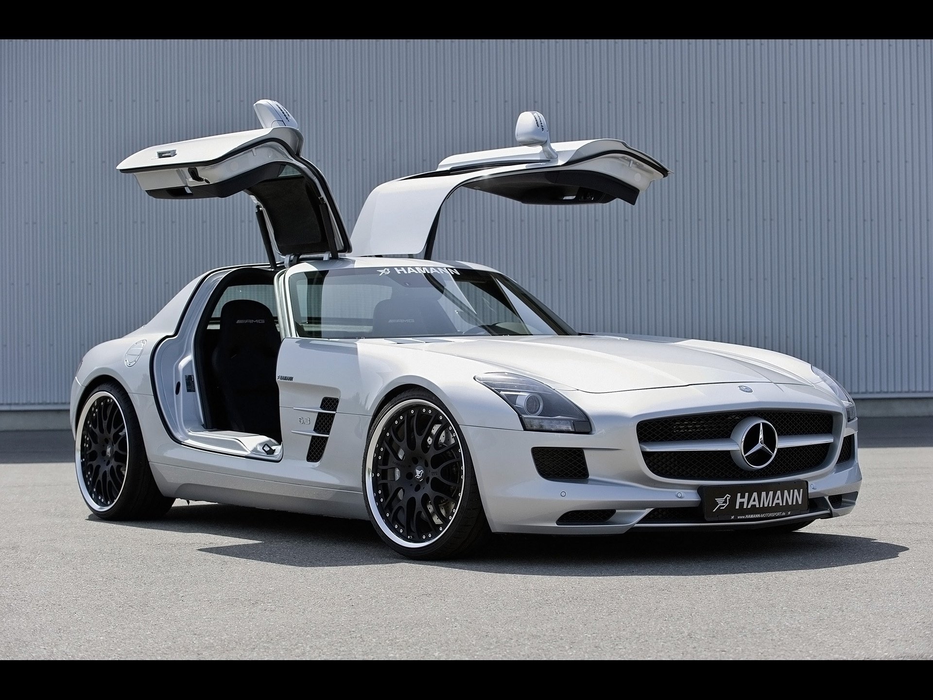 mercedes benz sls hamann czarny biały