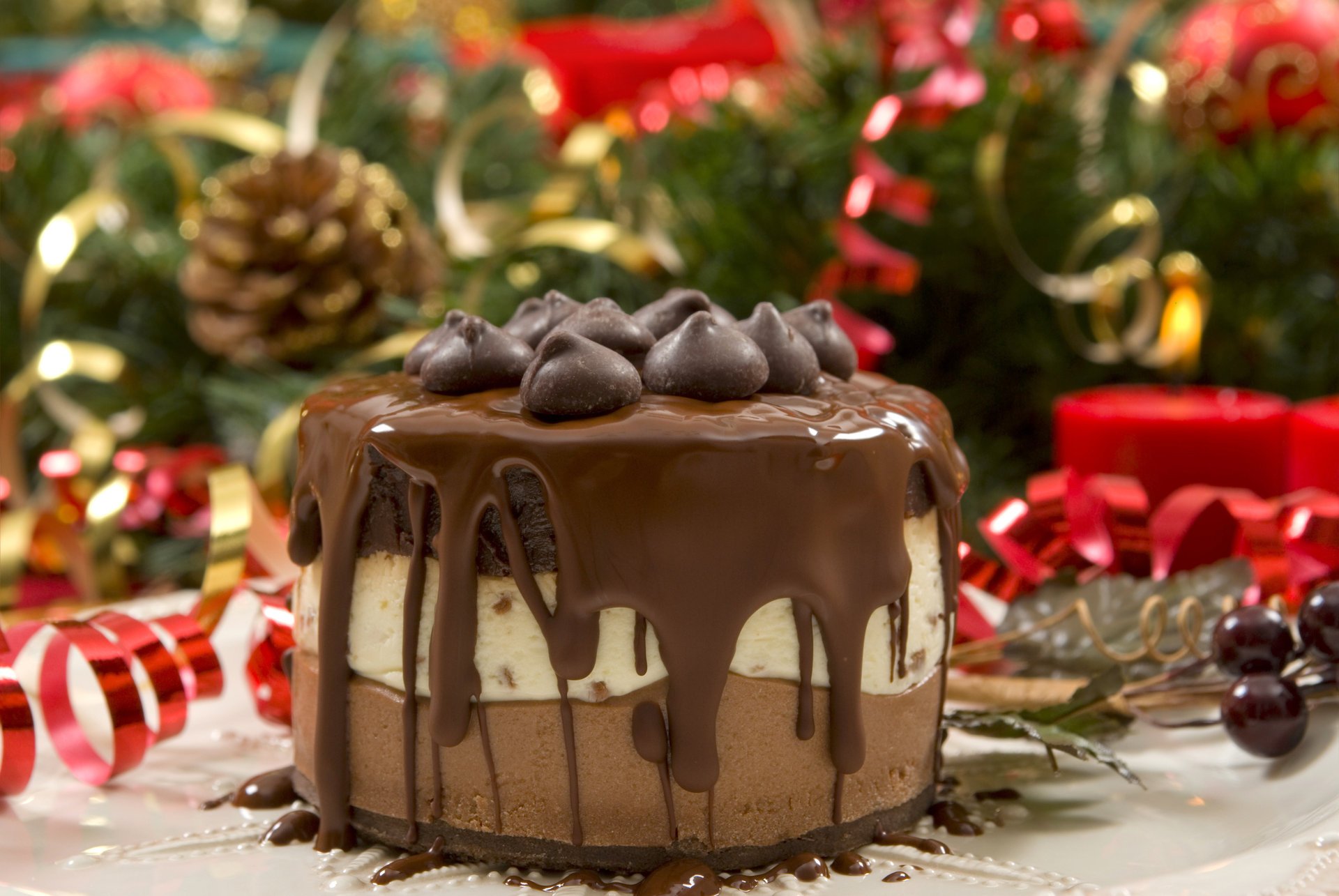 dessert cream cake chocolate layers christma