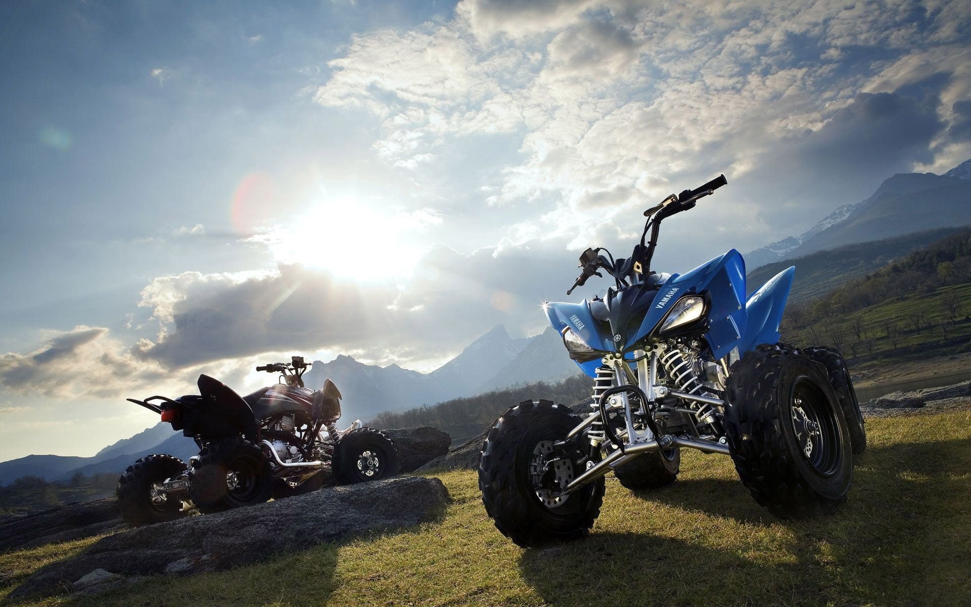 yamaha atv 26 słońce góry motocykle