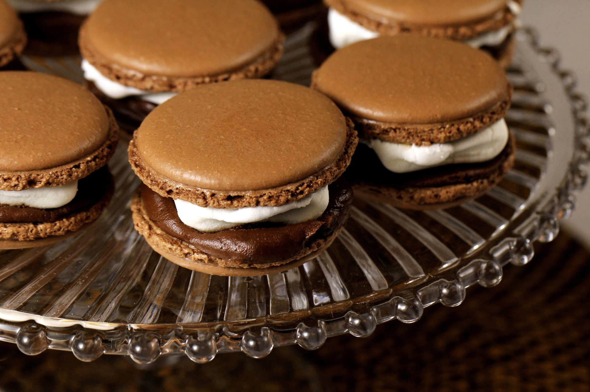 widescreen vollbild hintergrund macaron essen süß tapete makkaroni creme schokolade