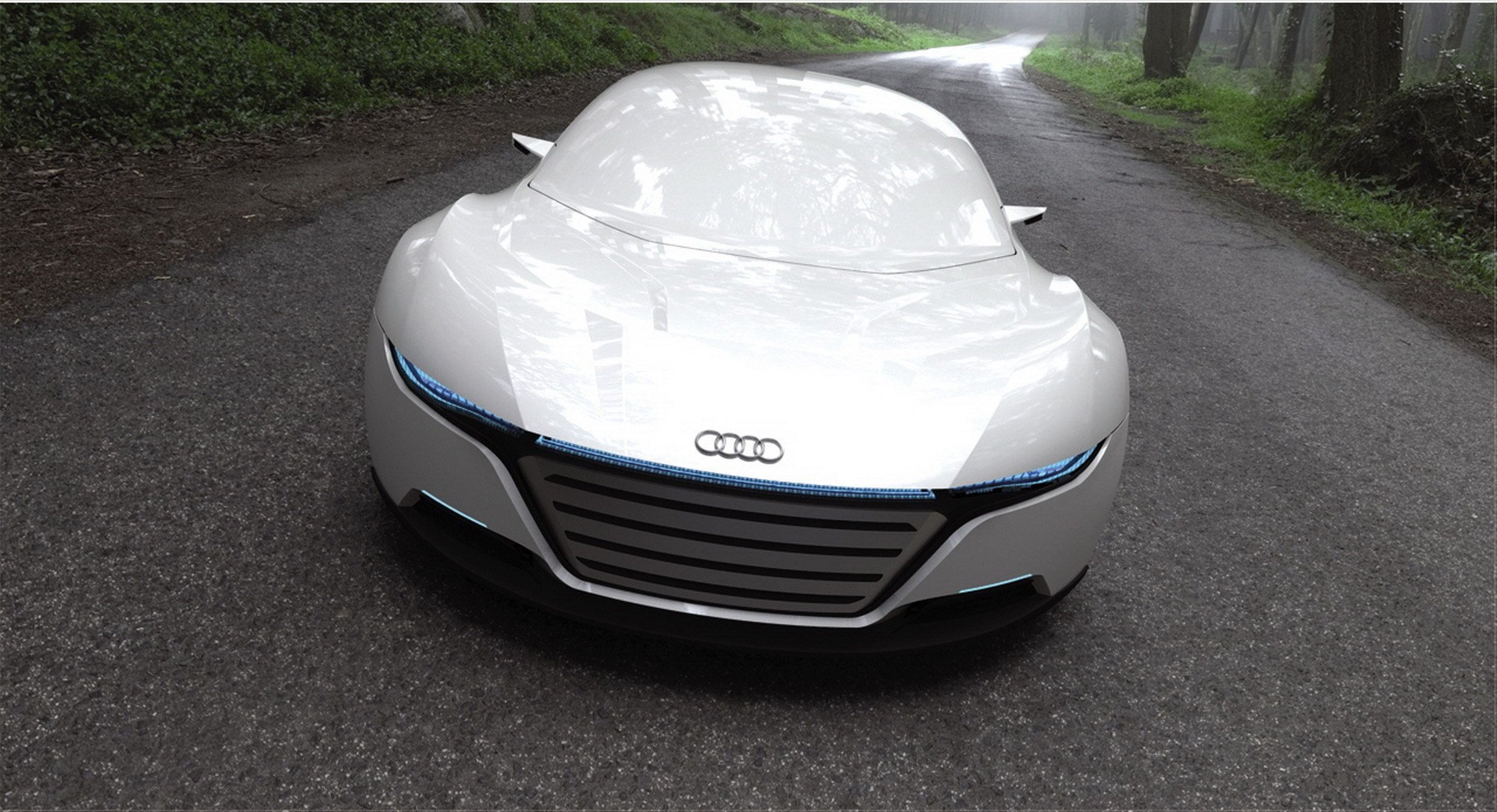 a9 audi lights beauty road the concept