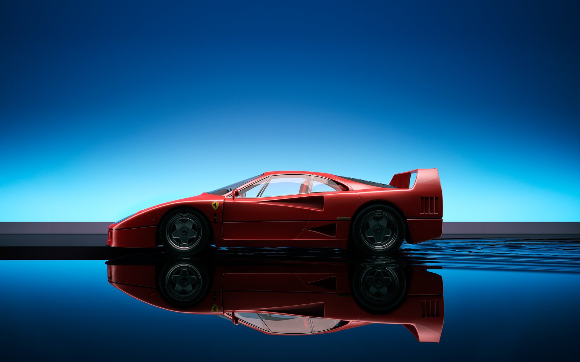 ferrari f40 reflection