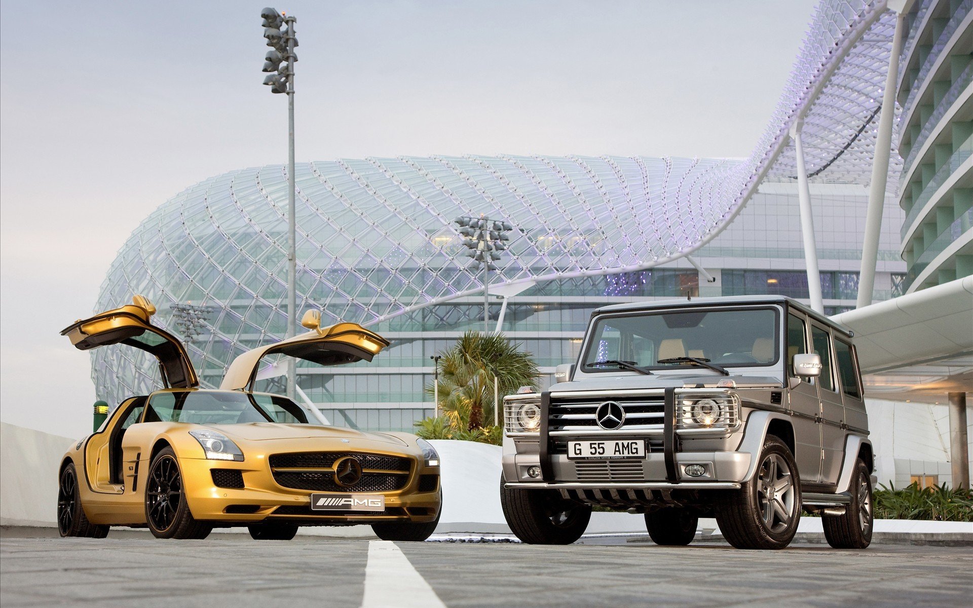 mercedes-benz sls amg desert gold 2010 cars widescreen