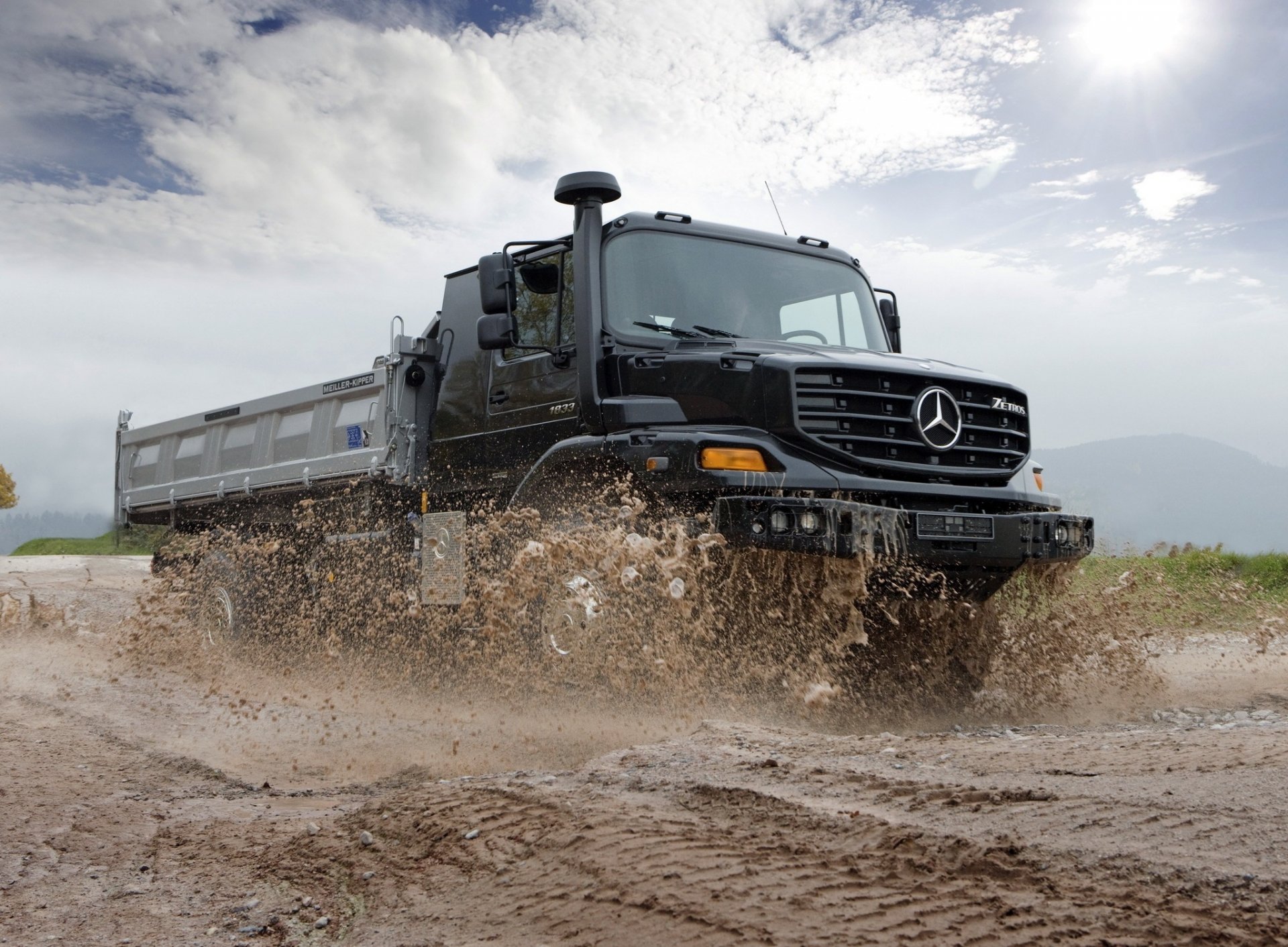 voitures camion boue zetros de route