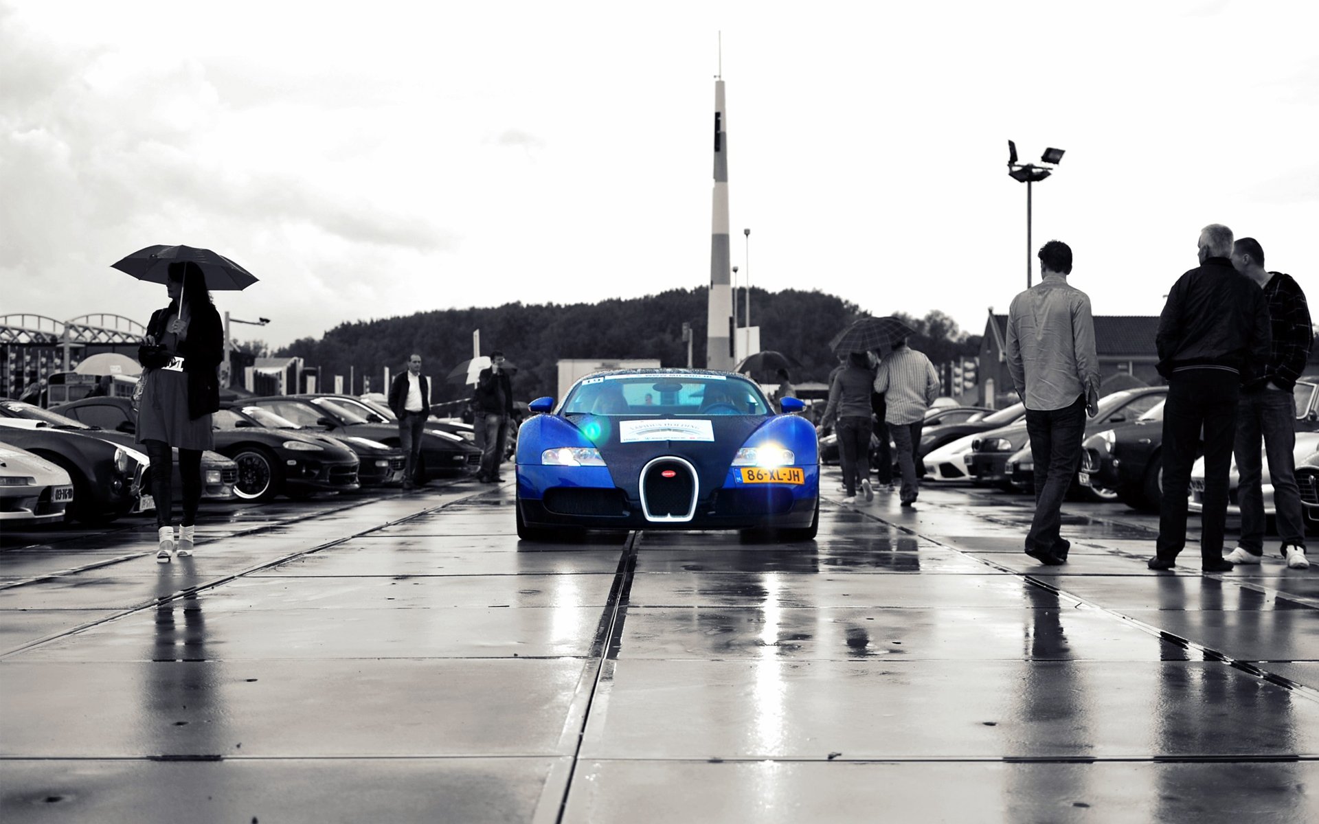 bugatti veyron дождь