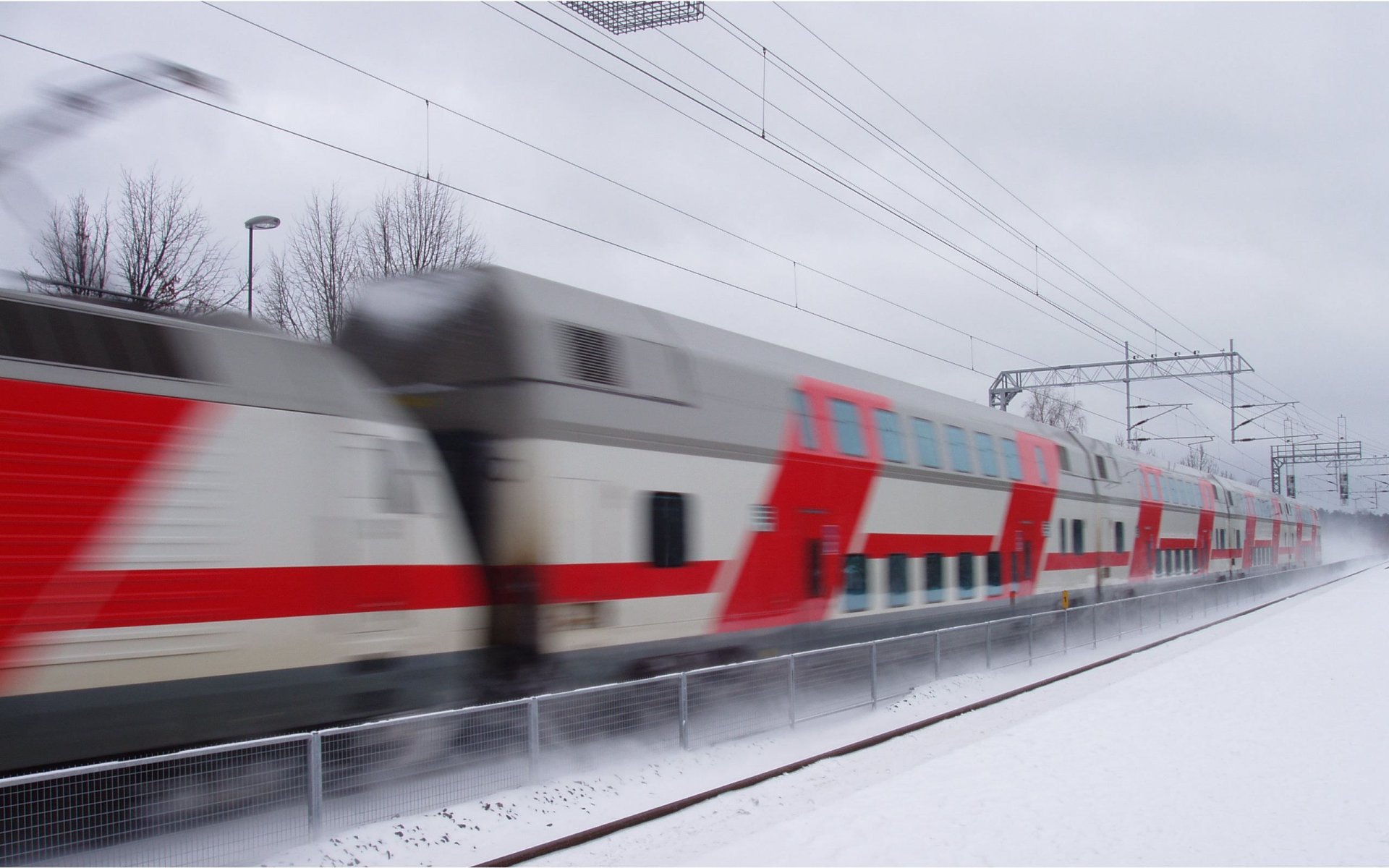 zima pociąg płot prędkość