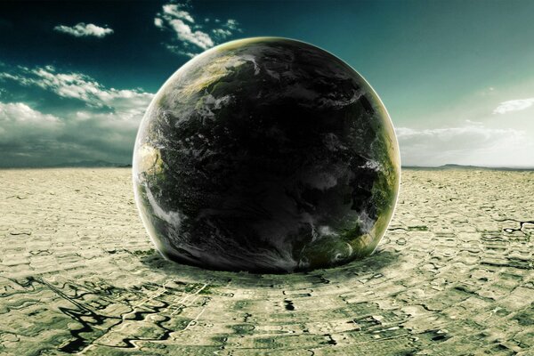 The world of the future. Earth is the only planet