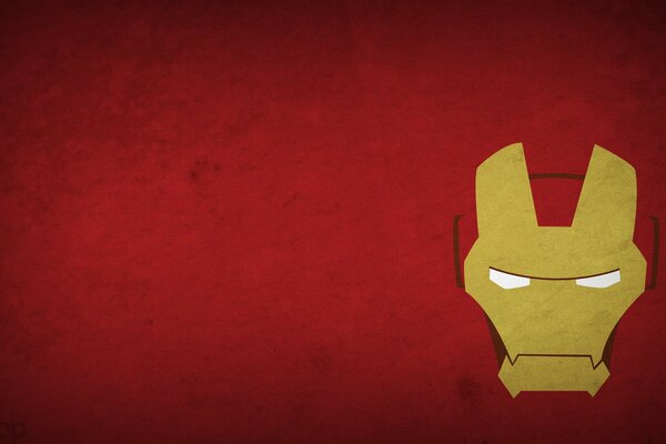 Fond minimalisme dessin masque Iron Man