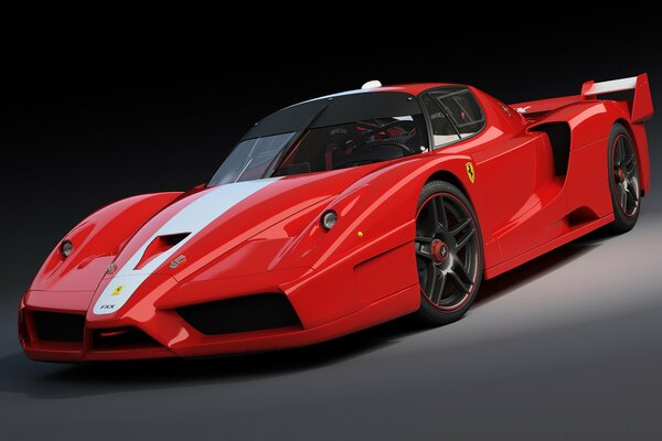 Picture of a red ferrari xx car