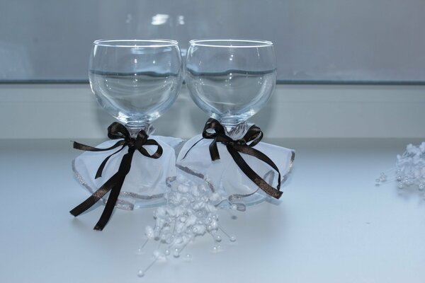 Conception de paire de verres de mariage pour les conjoints