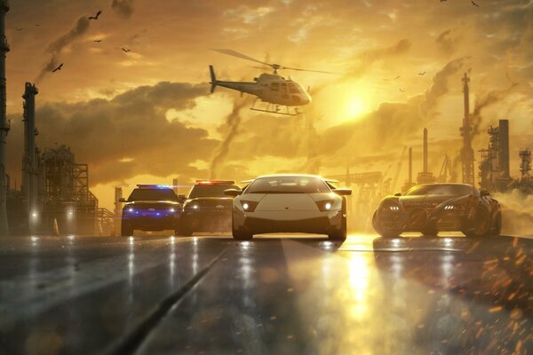 Le auto partecipano alla gara need for speed