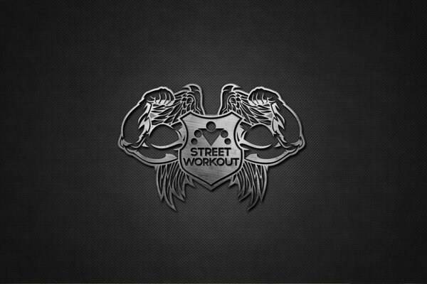 Logotipo de street workout sobre fondo negro