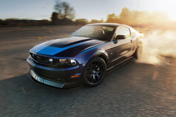 Ford, black car, Mustang foreign car