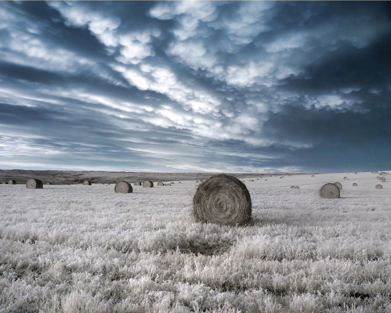 champ balles nuages infrarouge