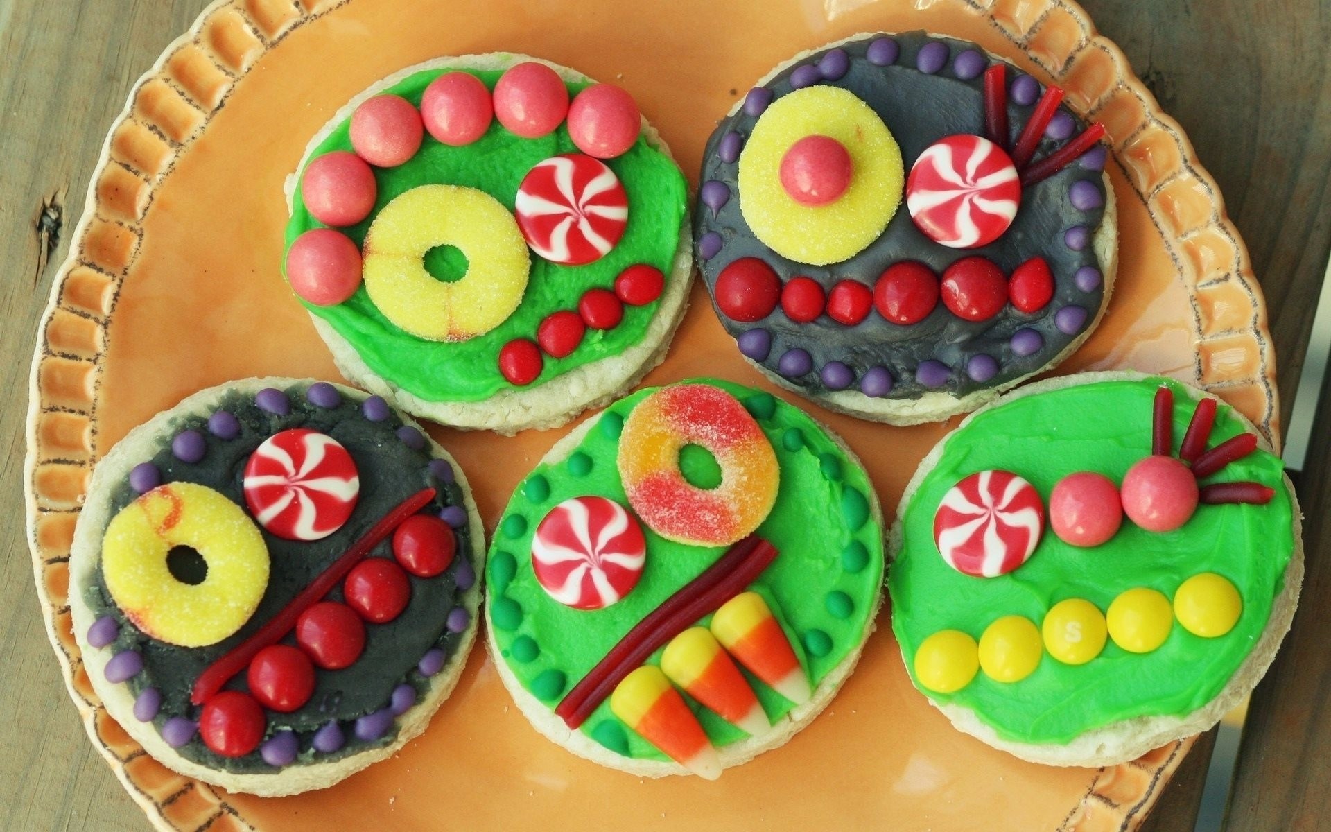 funny cookies sweets flowers food face