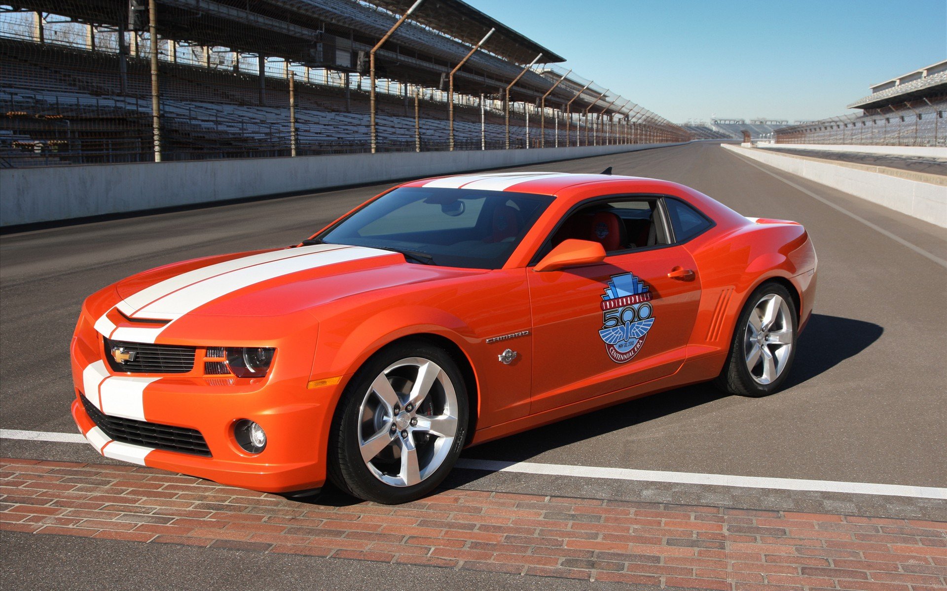 chevrolet camaro ss naranja pista