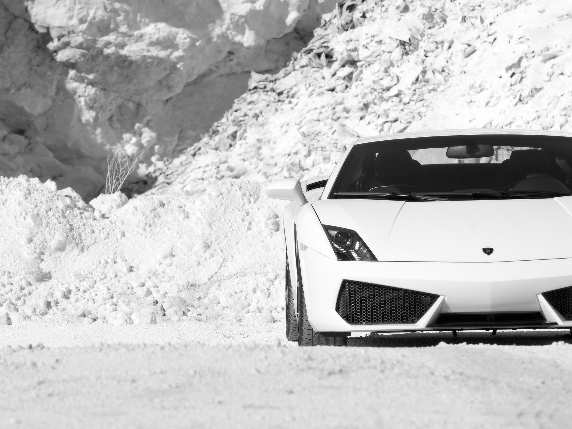 lamborghini inverno bianco