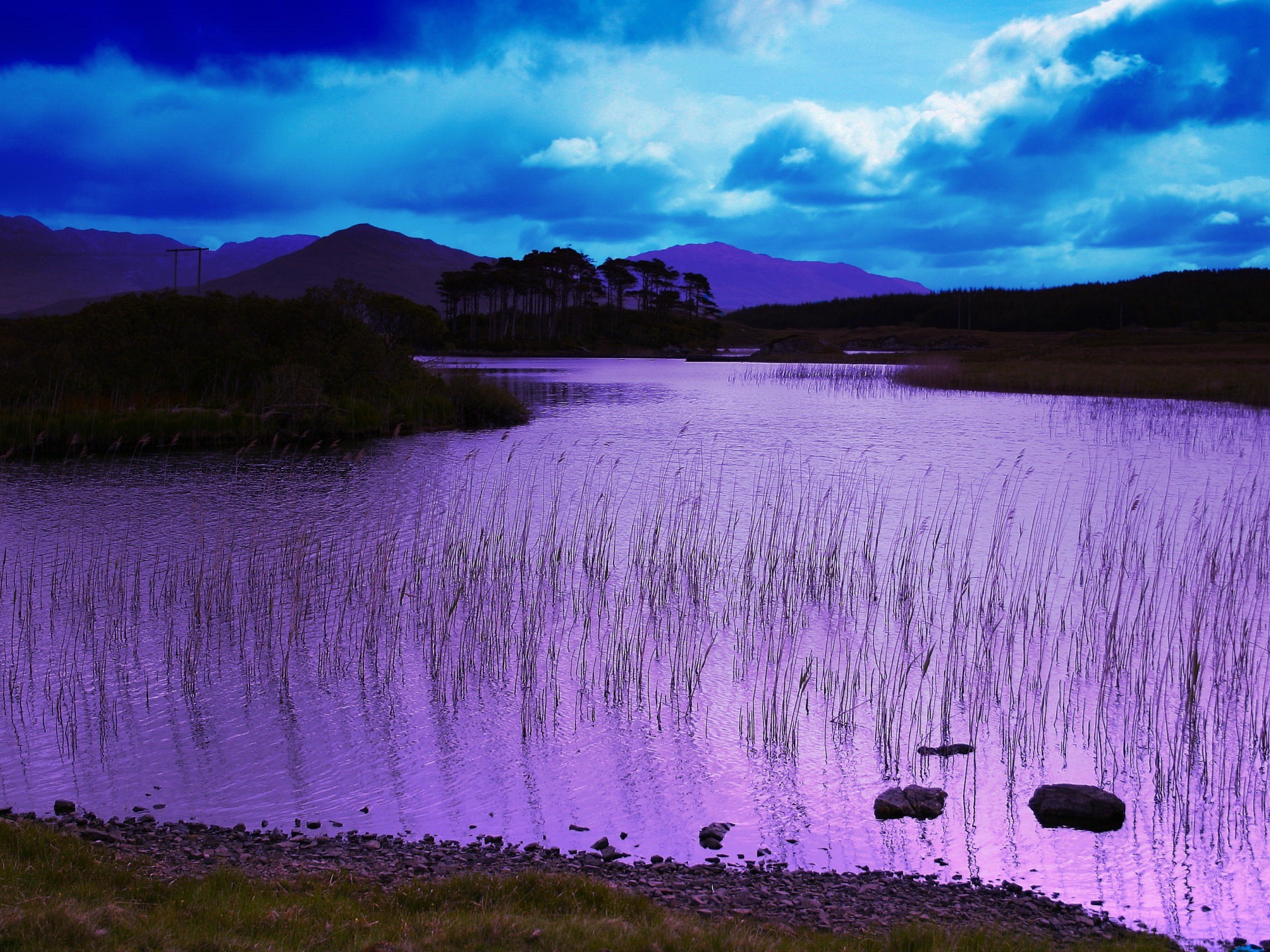 lac couleur rivage