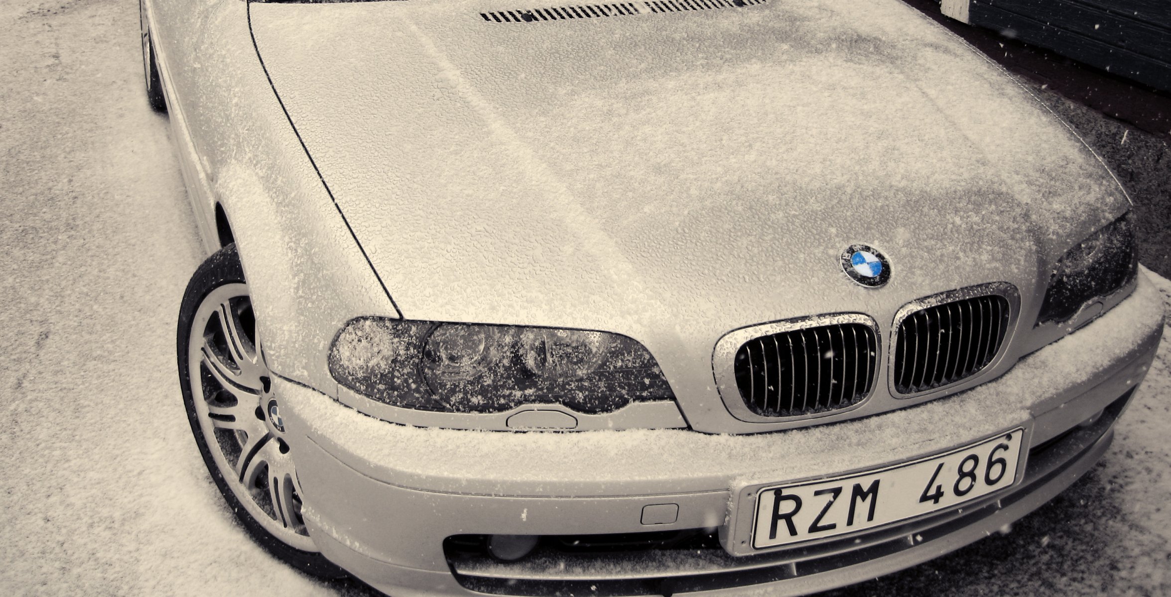 bmw white winter