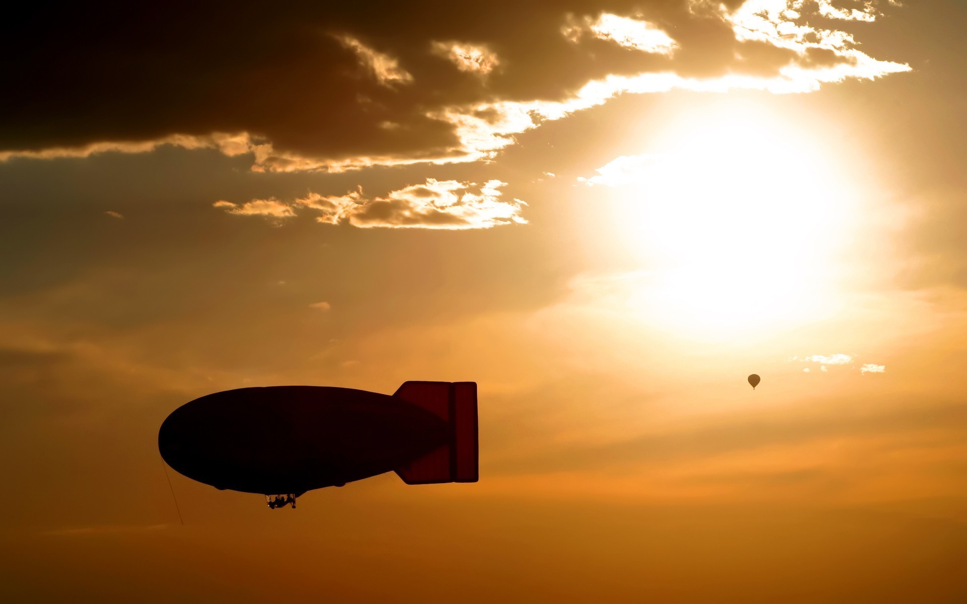 airship sky sunset