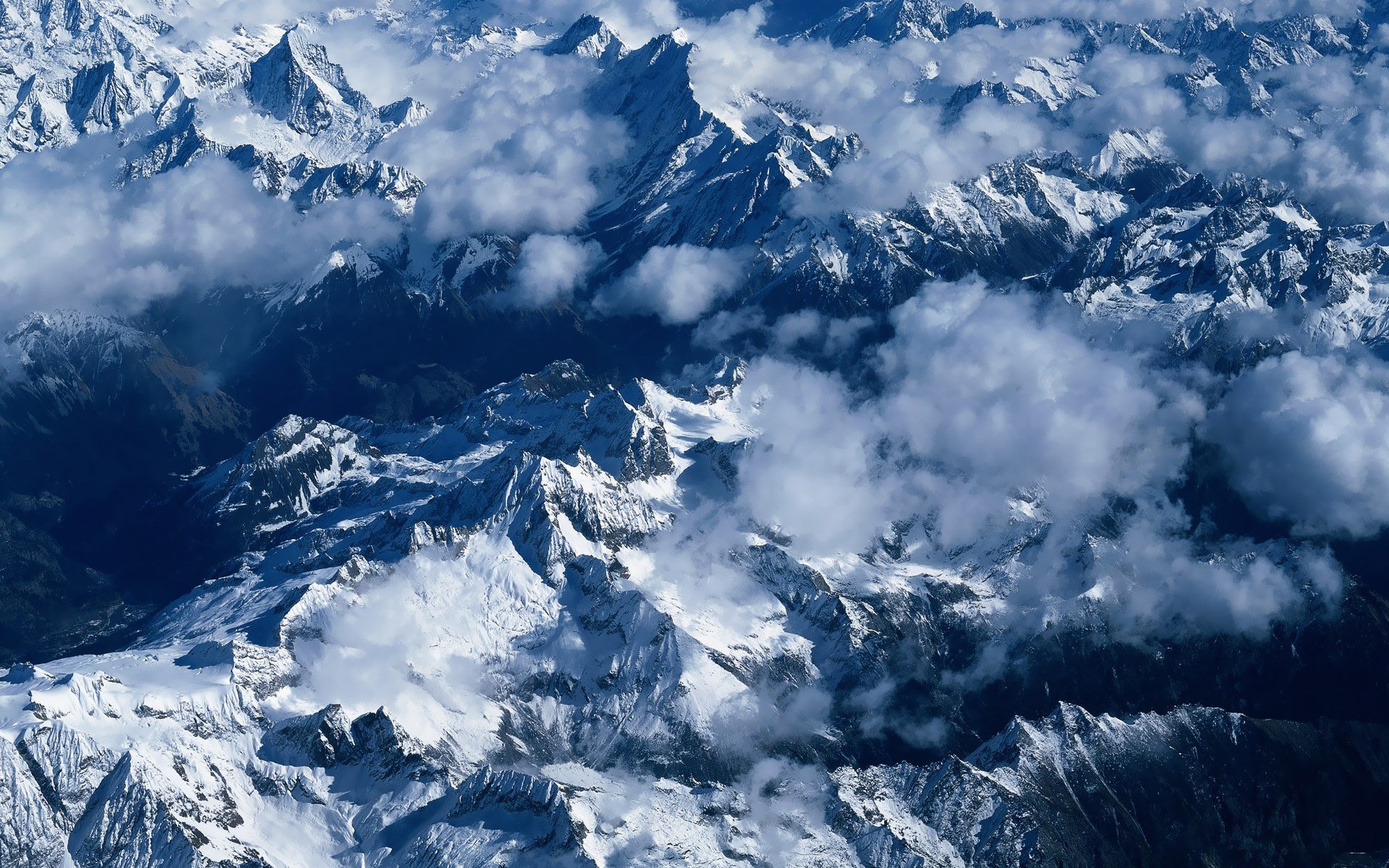 berge wolken schnee