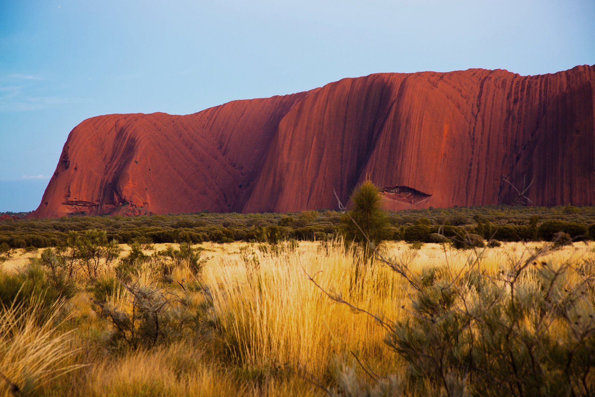 ayers rock australie désert nature