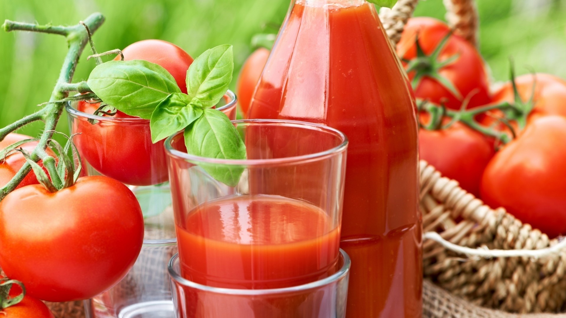 einkaufen saft tomate glas flasche