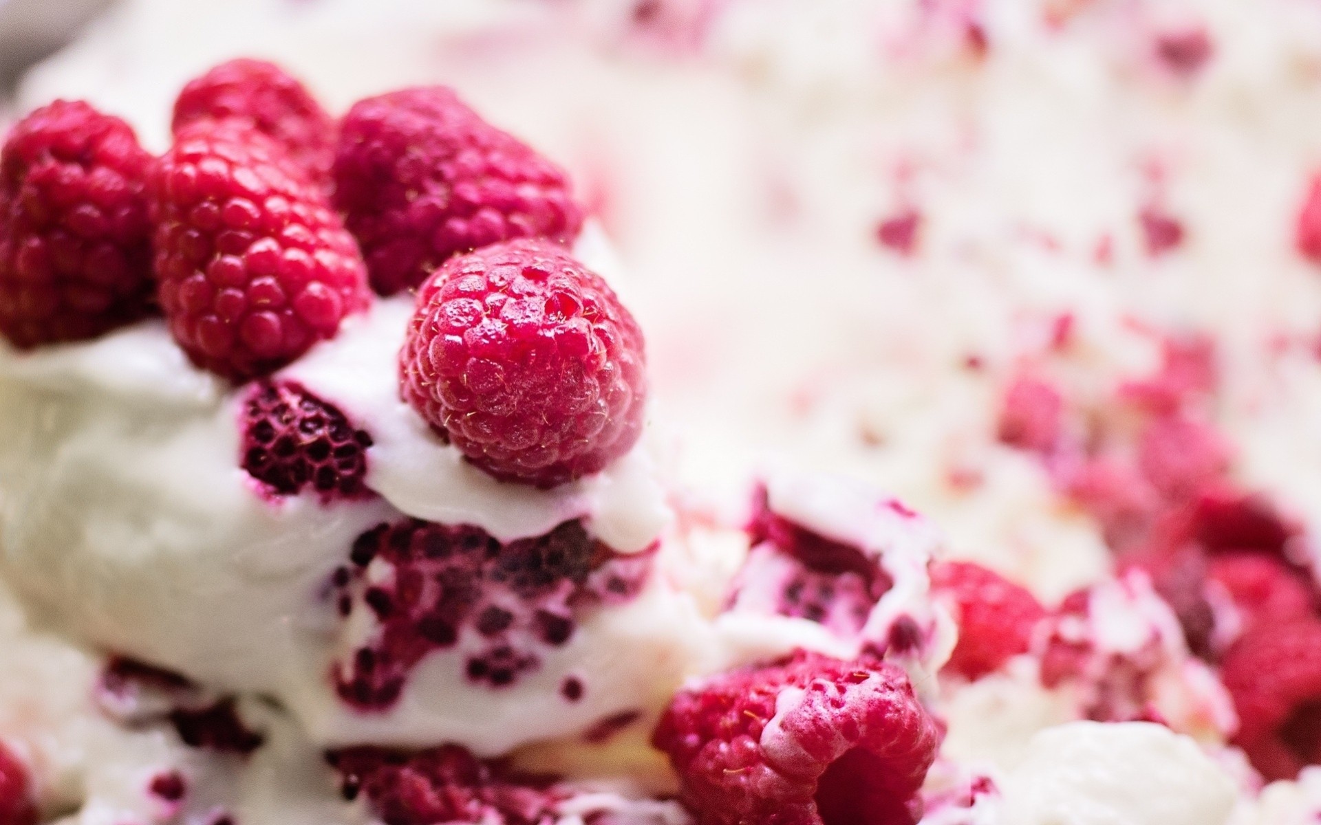 gâteau crème glacée nourriture framboise