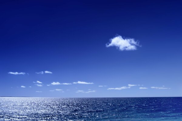 Landscape blue sky and sea
