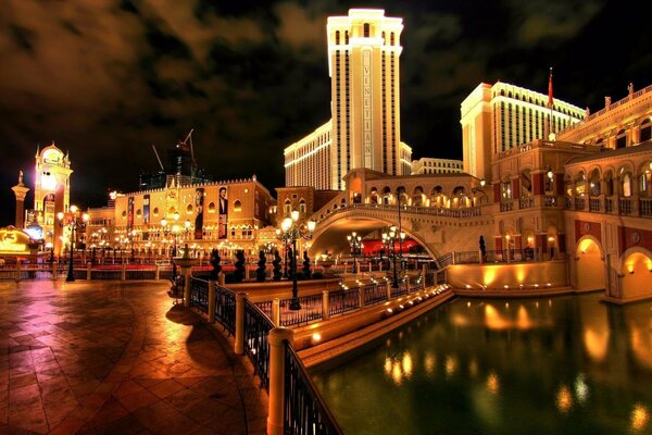 View of the Venice hotel from the bridge