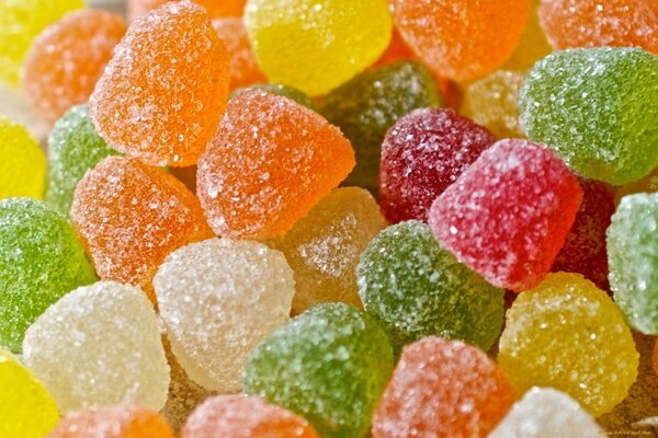 Multi-colored set of marmalade sweets