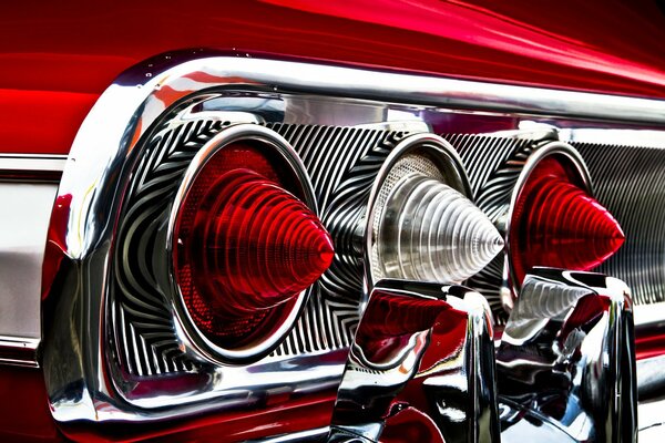 Scarlet Chevrolet Impala taillight