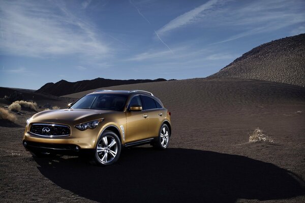 Infinity car in sand dunes