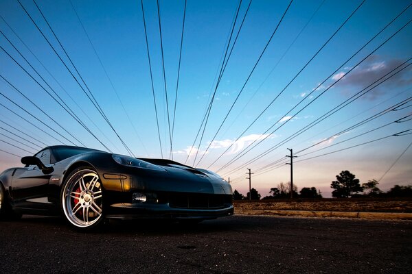 Chevrolet car on the background of the sky