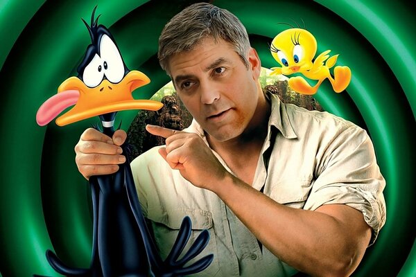 George Clooney et les héros d animation