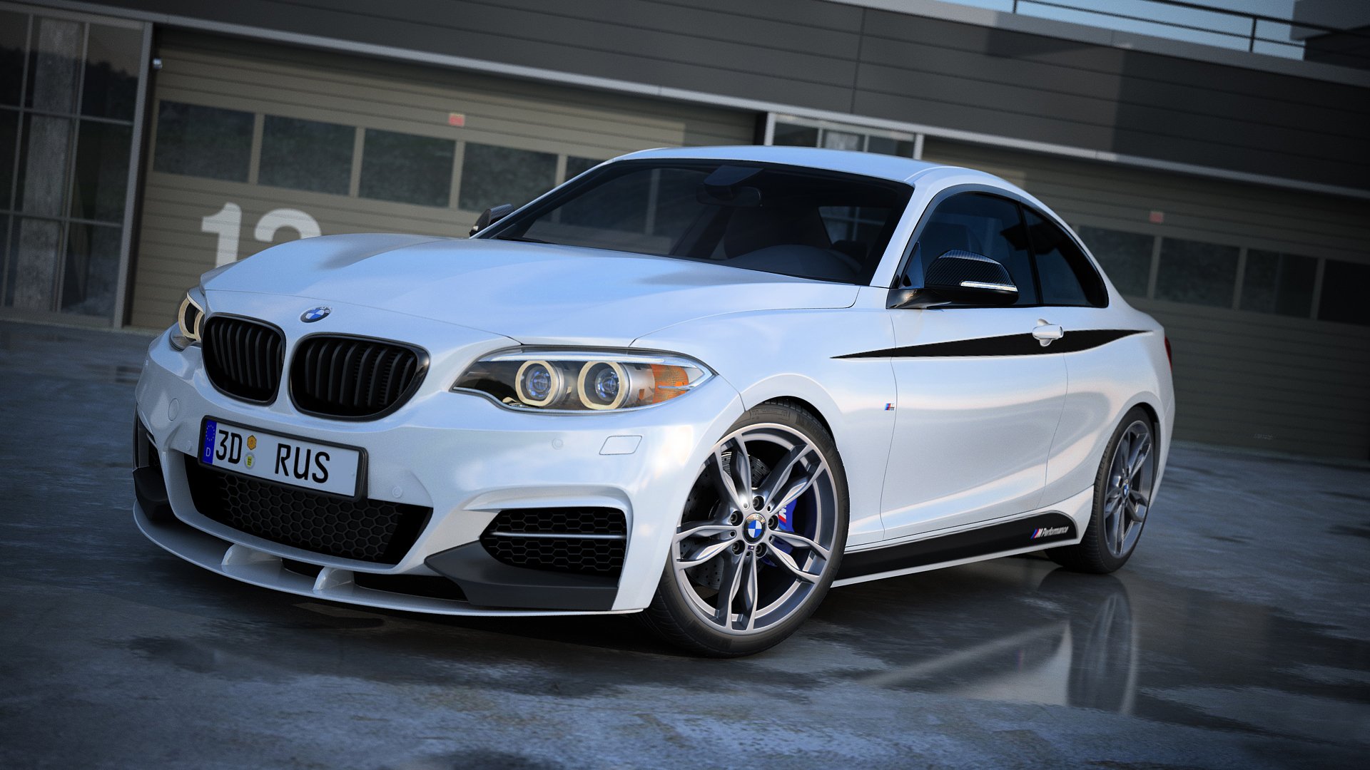 bmw 235i rendimiento m coche bmw render papel pintado automático