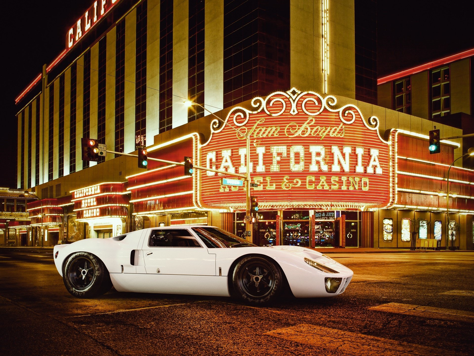 ford gt40 bianco supercar las vegas casinò