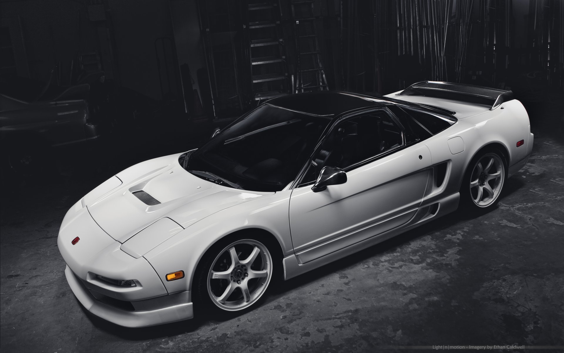 honda acura nsx honda acura deporte coche blanco carbono blanco coche fibra de carbono spoiler ruedas rayos lobo gramo ethan caldwell