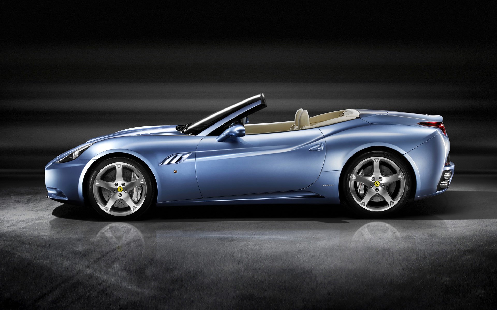 ferrari california ferrari auto auto blu auto sportiva vista laterale convertibile